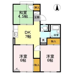 コーポ下河原Ａの物件間取画像